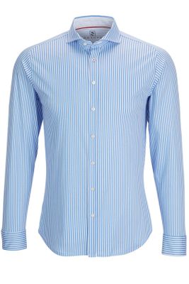Desoto Desoto overhemd strepen blauw wit