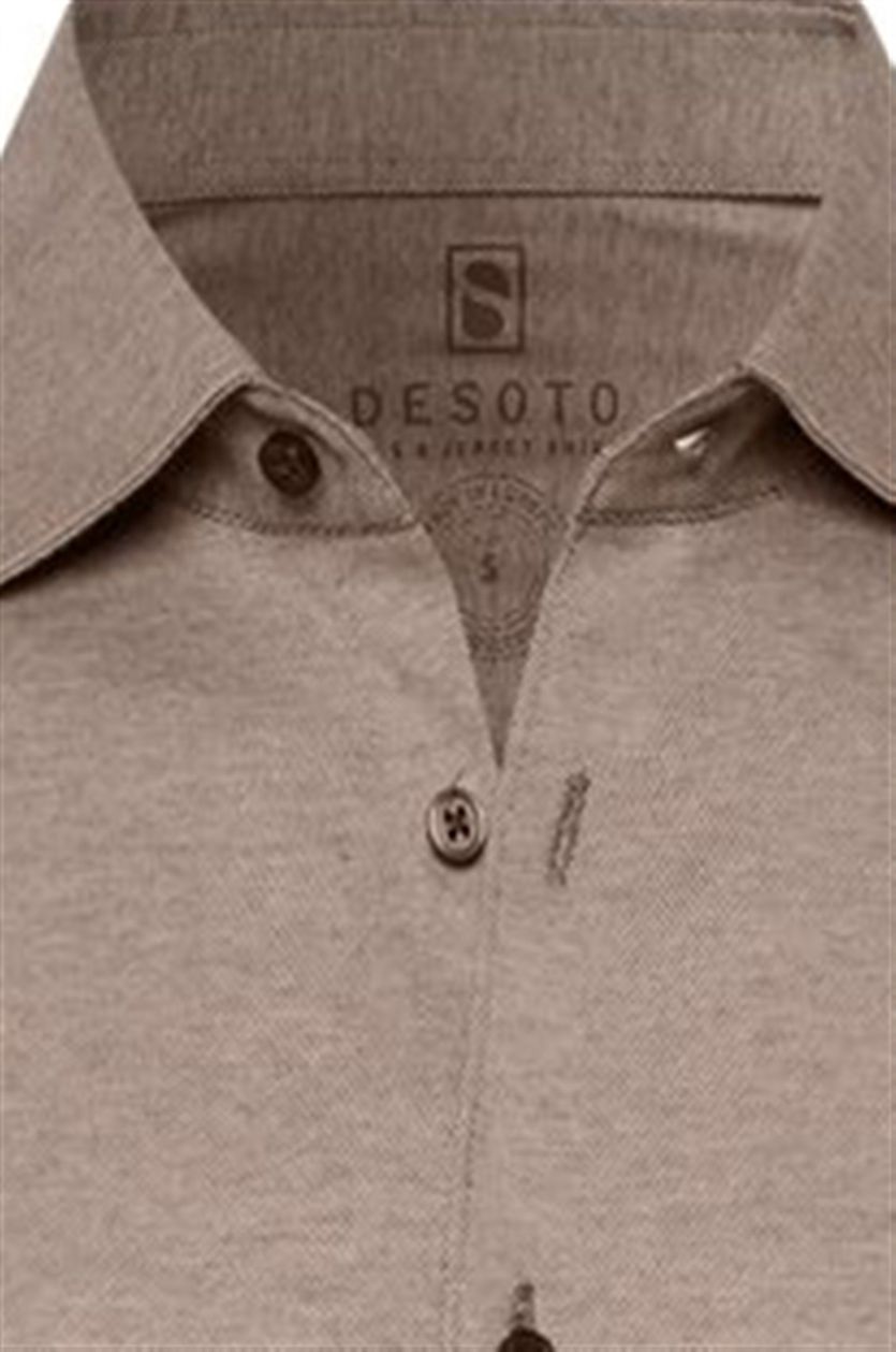 Overhemd Desoto bruin cutaway boord