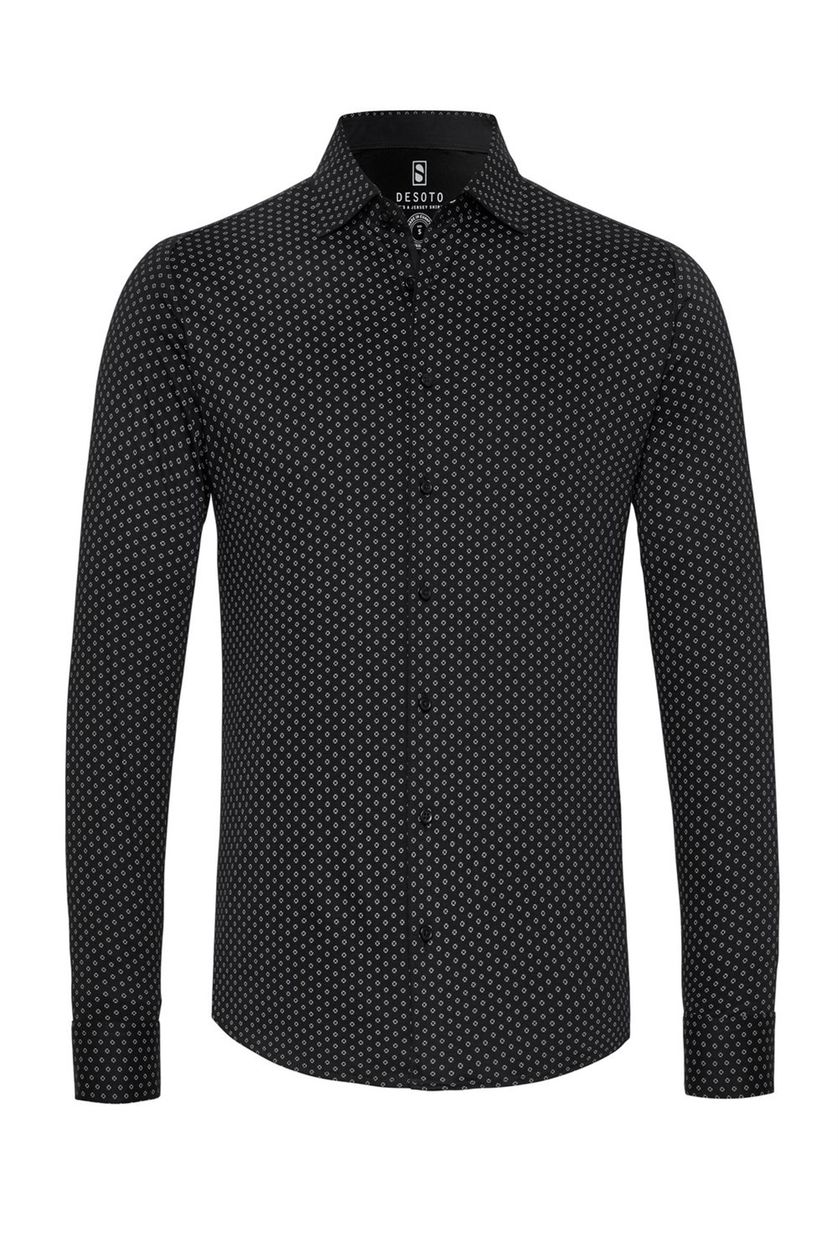 Overhemd Desoto zwarte print Kent