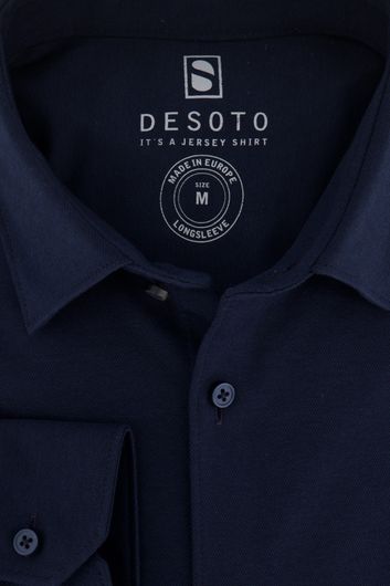 Desoto overhemd donkerblauw gemeleerd
