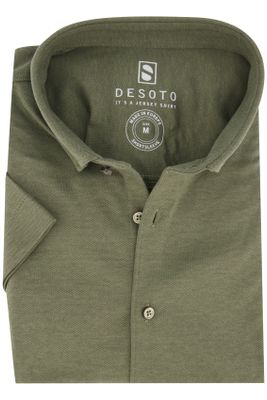 Desoto Desoto overhemd korte mouw groen