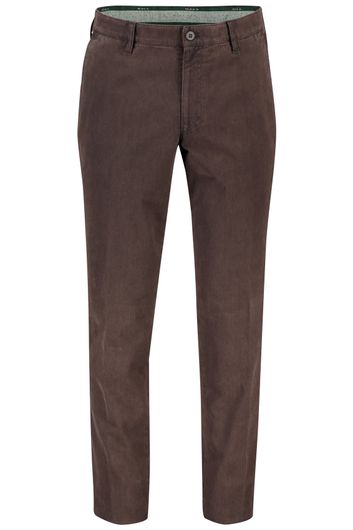 Chino M.E.N.S. Madison Modern Fit bruin superstretch