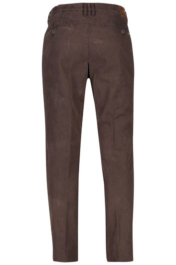 Chino M.E.N.S. Madison Modern Fit bruin superstretch