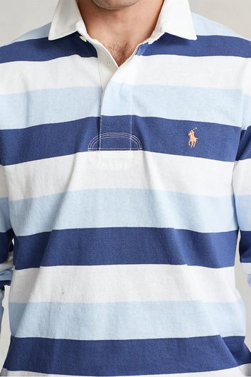 Big & Tall trui Polo Ralph Lauren blauw gestreept katoen 