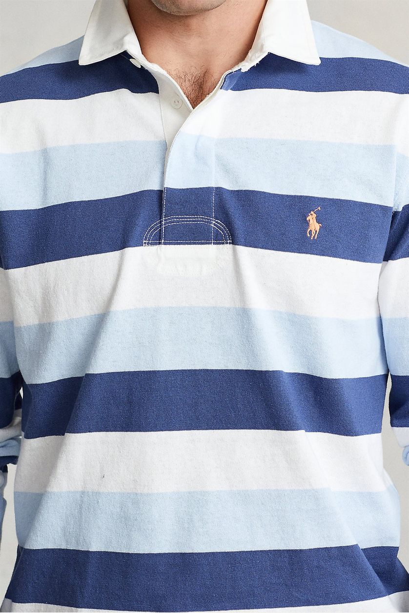 Polo Ralph Lauren trui Big & Tall blauw gestreept katoen 
