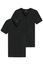 Schiesser t-shirt effen zwart v hals 95/5 2-pack