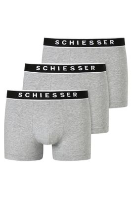 Schiesser Schiesser 95/5 boxershorts lichtgrijs 3-pack
