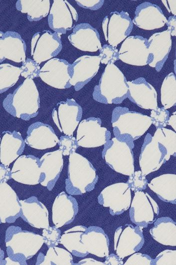 Blauwe stropdas Profuomo print bloemen
