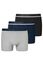 Schiesser boxershorts 95/5 grijs navy zwart 3-pack