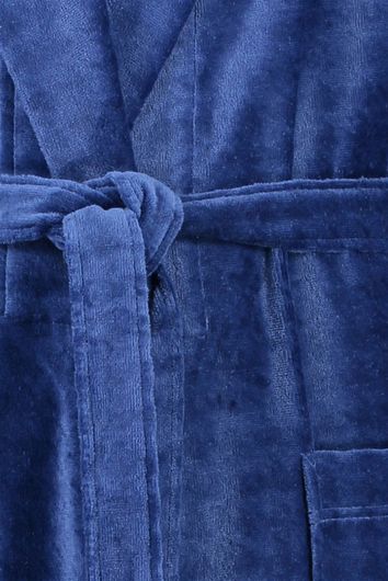 Cawö badjas blauw sjaalkraag