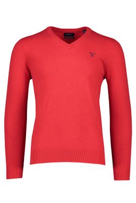 Gant Gant trui v-hals 100% wol rood
