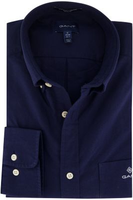Gant Gant overhemd Regular Fit effen donkerblauw