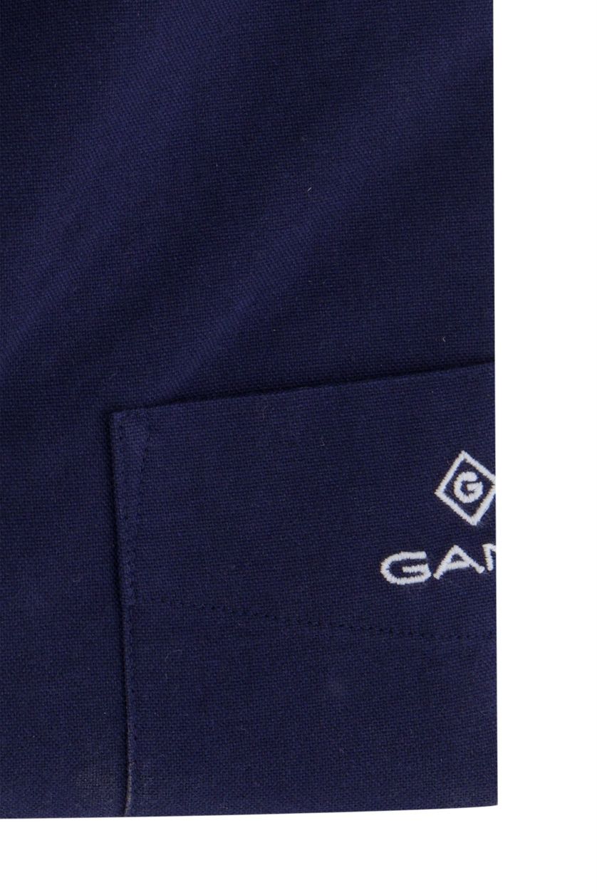 Gant overhemd Regular Fit effen donkerblauw