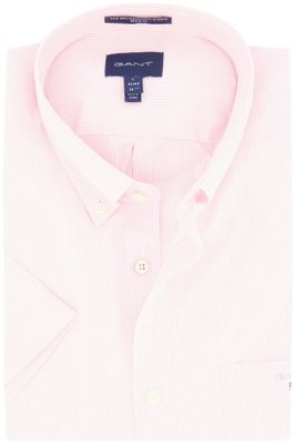 Gant Gant overhemd Regular Fit korte mouw roze gestreept