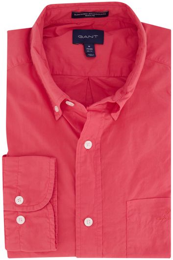 Roze Gant casual overhemd normale fit effen katoen