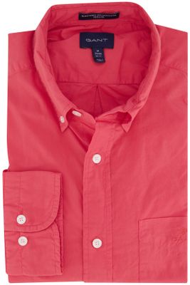 Gant Roze Gant casual overhemd normale fit effen katoen