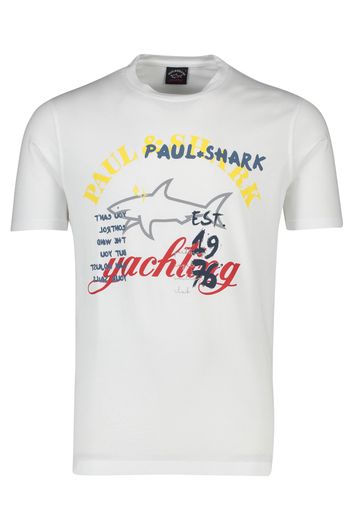 Wit t-shirt Paul & Shark opdruk