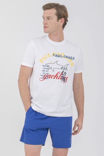 Wit t-shirt Paul & Shark opdruk