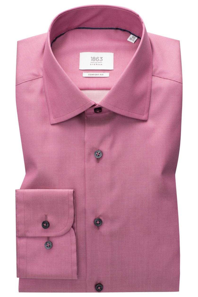 Roze Eterna overhemd Comfort Fit