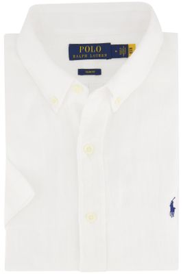 Polo Ralph Lauren Slim Fit Ralph Lauren overhemd korte mouw wit