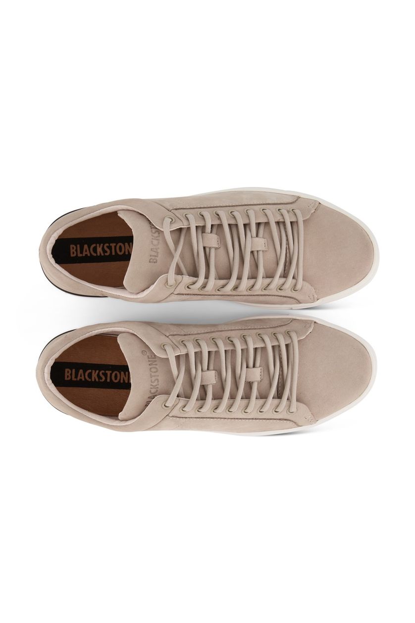 Blackstone sneakers effen leer beige
