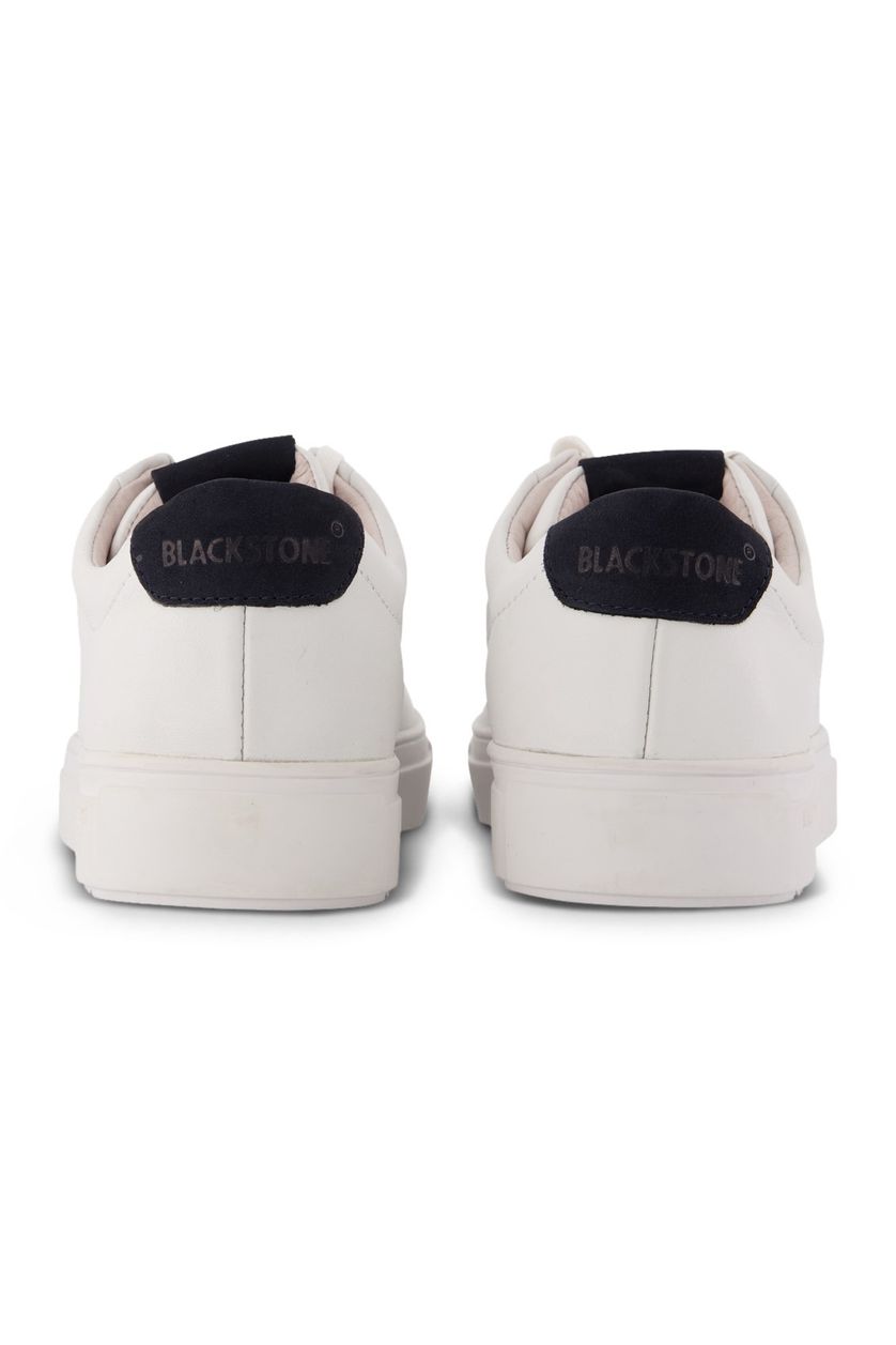 Blackstone witte sneakers zwart detail