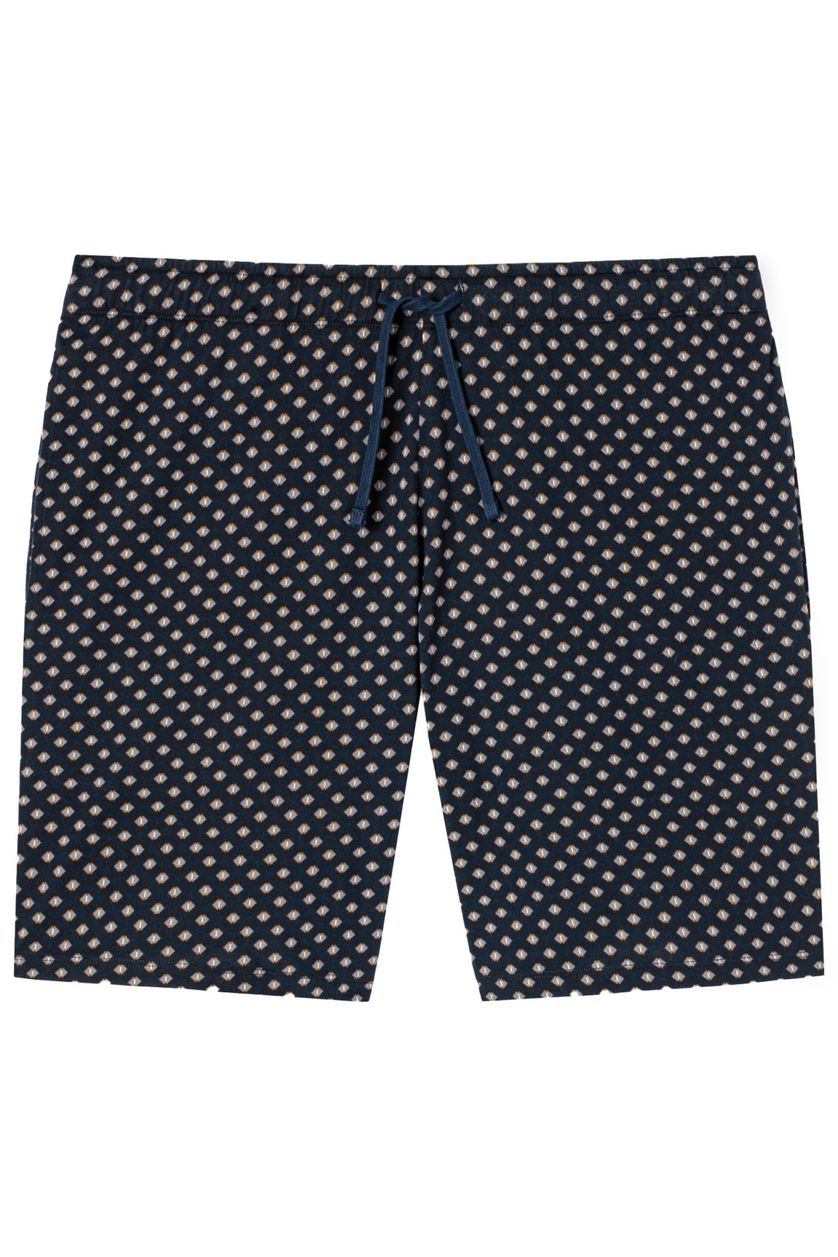 Schiesser korte pyjamabroek met print navy