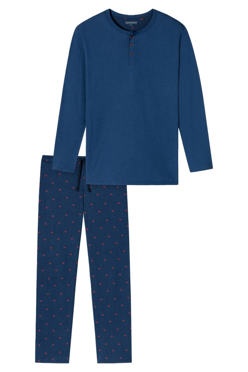 Schiesser pyjama heren blauw