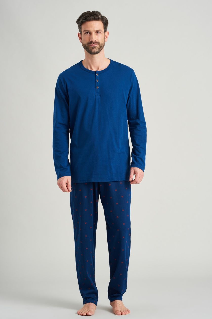 Schiesser pyjama heren blauw