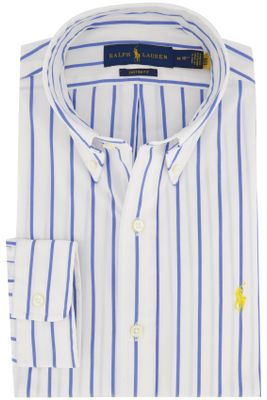 Polo Ralph Lauren Overhemd Ralph Lauren Custom Fit wit blauw strepen