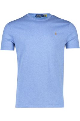 Polo Ralph Lauren Ralph Lauren t-shirt Custom Slim Fit blauw ronde hals