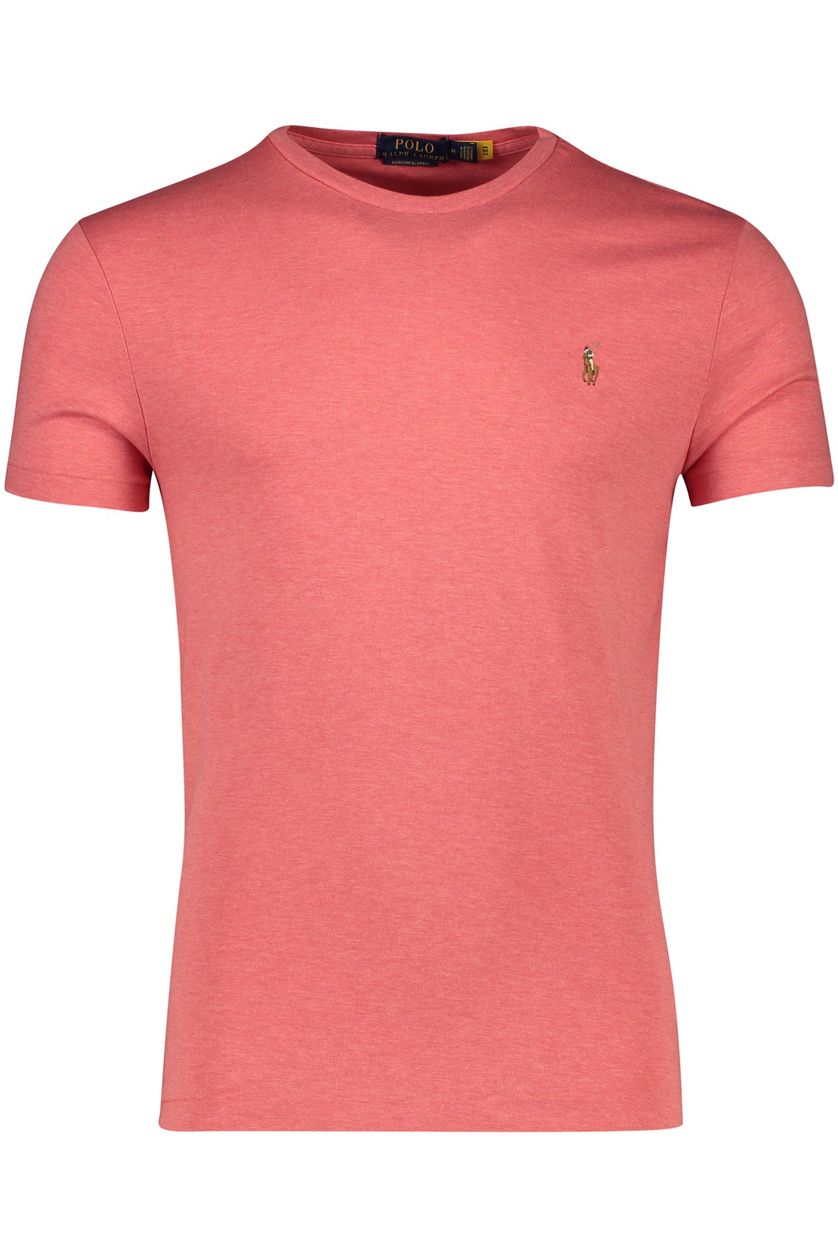 Ralph Lauren t-shirt roze Custom Slim Fit