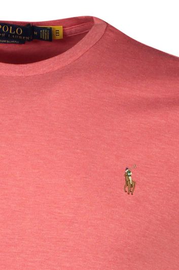 Ralph Lauren t-shirt roze Custom Slim Fit