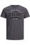 Jack & Jones t-shirt met print grijs Plus Size