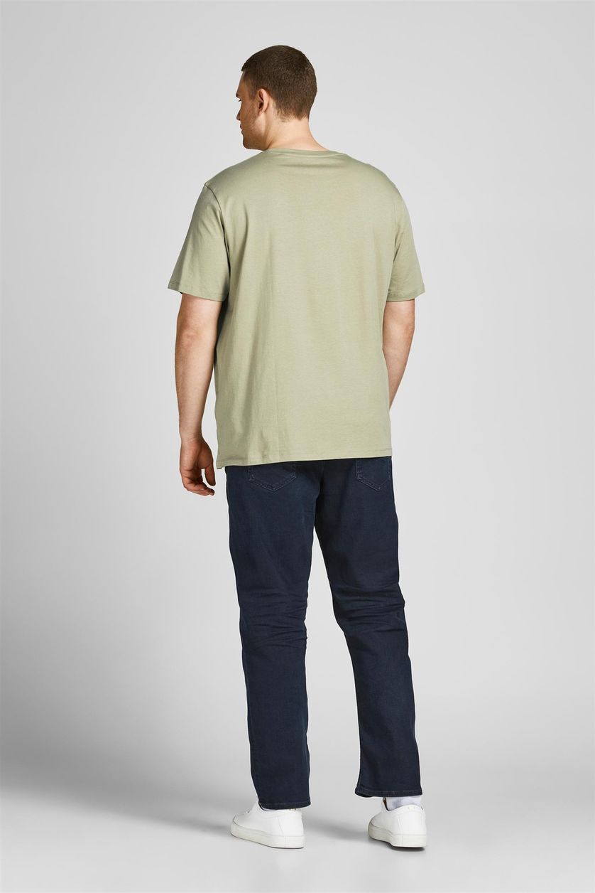Jack & Jones t-shirt groen met opdruk Plus Size