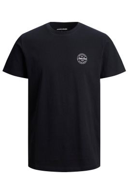 Jack & Jones Jack & Jones t-shirt zwart met logo uni Plus Size