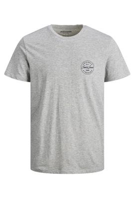 Jack & Jones Jack & Jones Plus Size t-shirt grijs met embleem