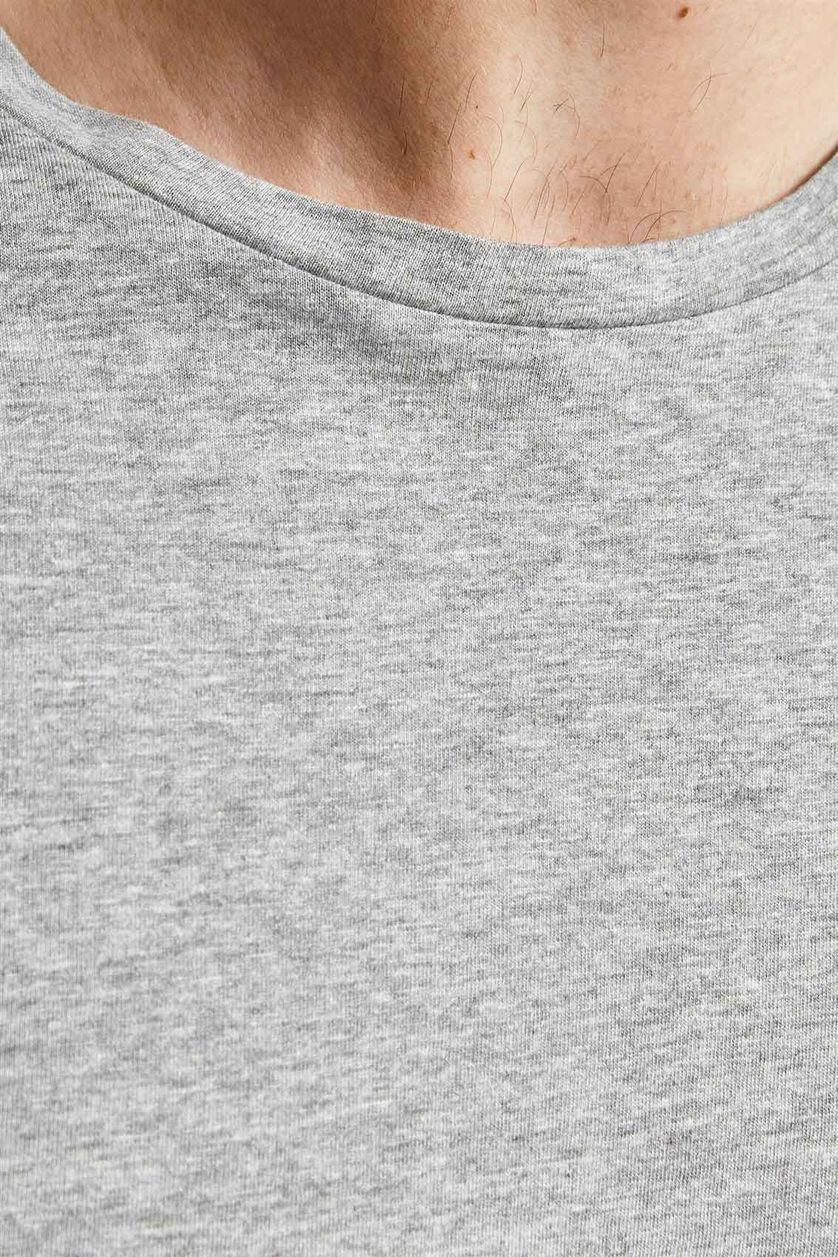 Jack & Jones Plus Size t-shirt grijs met embleem