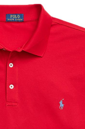 Ralph Lauren Big & Tall poloshirt rood met embleem