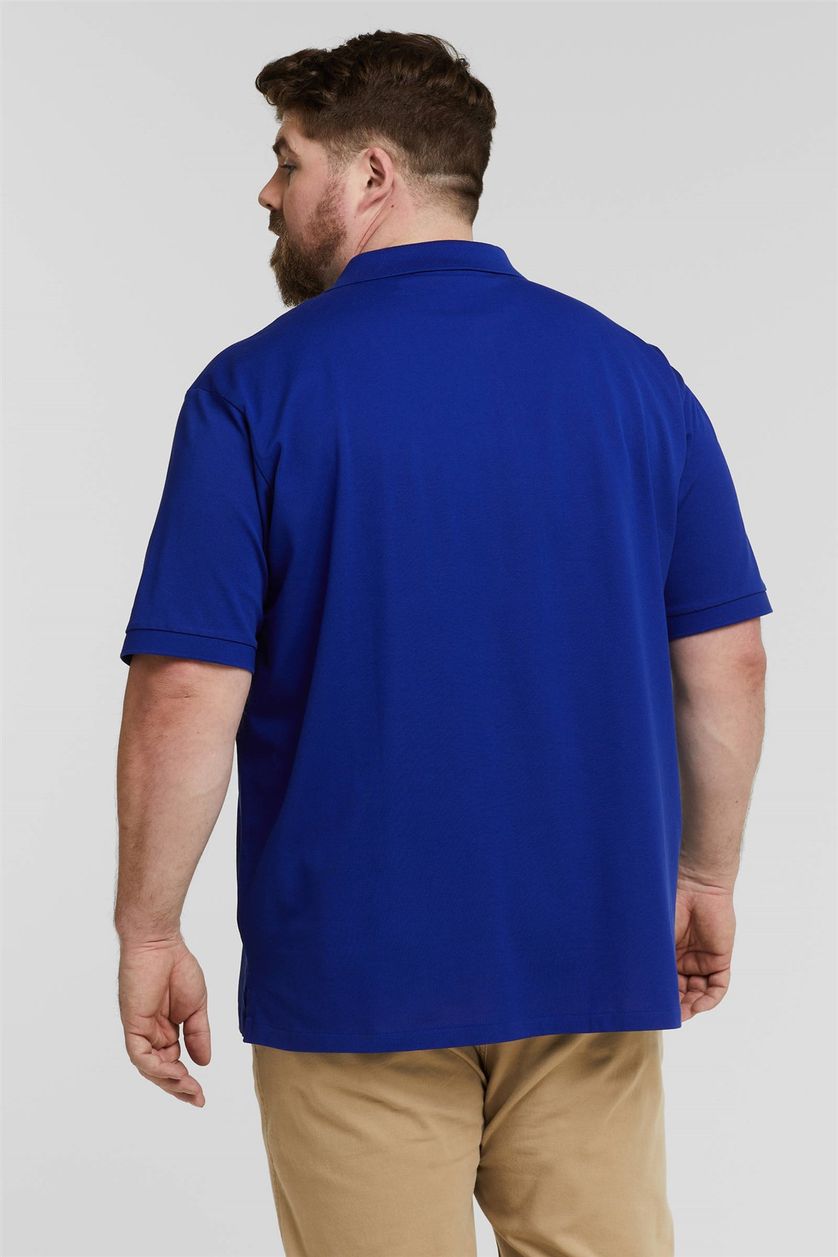 Ralph Lauren poloshirt effen blauw Big & Tall
