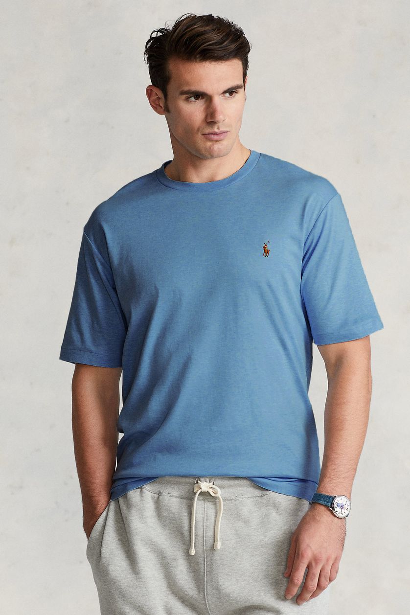 Ralph Lauren Big & Tall T-shirt lichtblauw met logo
