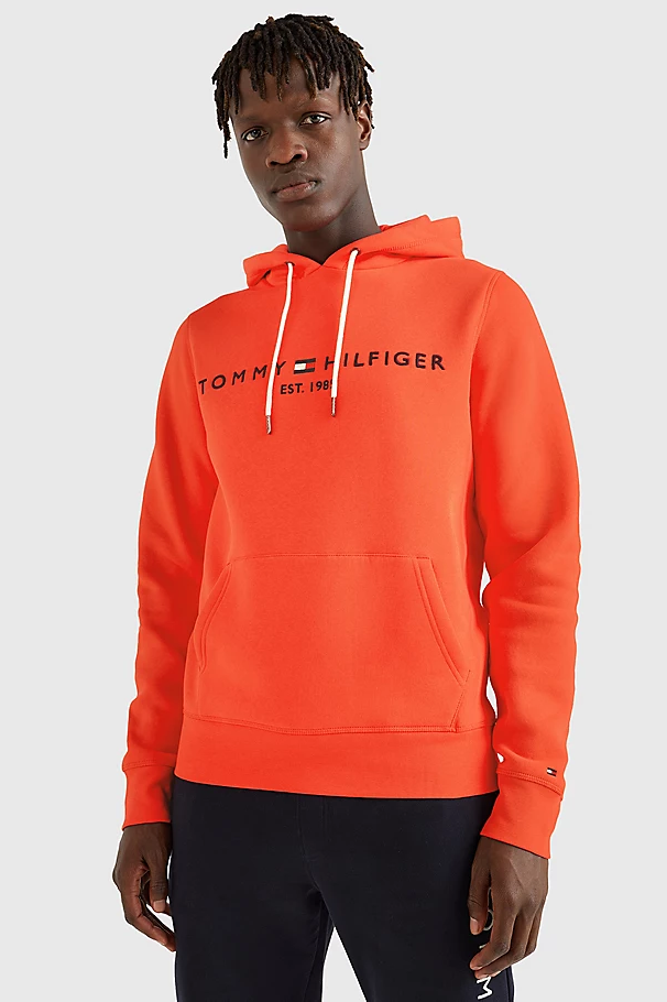 Tommy Hilfiger hoodie oranje met logo