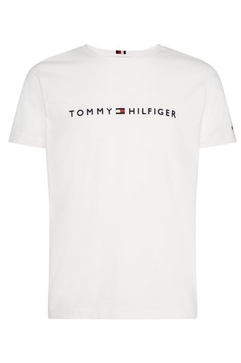 Tommy Hilfiger t-shirt wit Big & Tall met logo opdruk