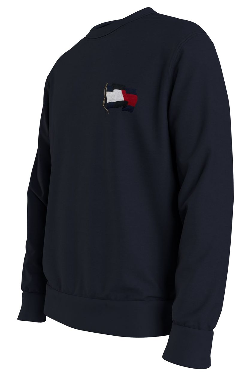 Sweater Tommy Hilfiger Big & Tall navy met vlag
