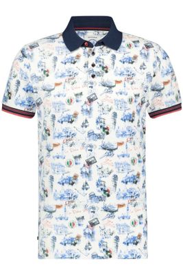 A Fish Named Fred Poloshirt Italy ma print A Fish Named Fred blauw