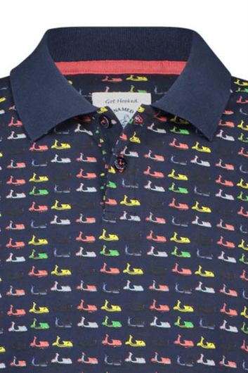A Fish Named Fred poloshirts scooters donkerblauw