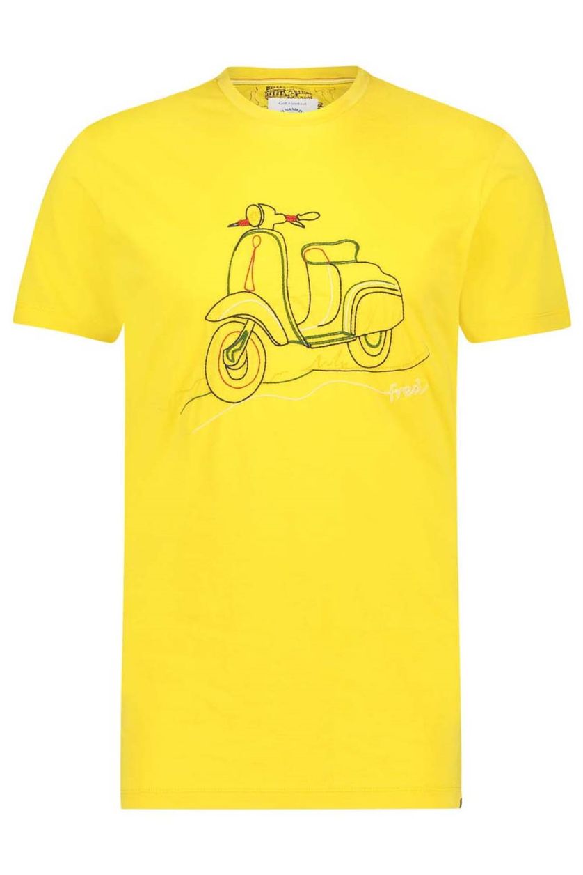 A Fish Named Fred t-shirt geel scooter