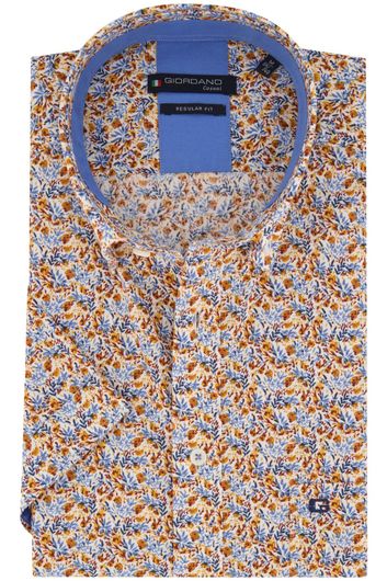 Giordano casual overhemd korte mouw wijde fit bloemenprint katoen