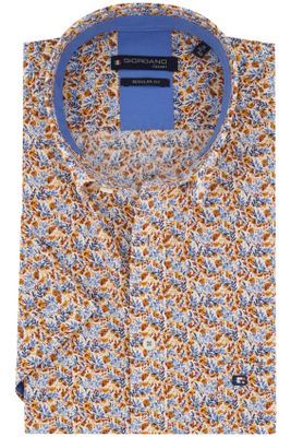 Giordano Giordano casual overhemd korte mouw wijde fit bloemenprint katoen