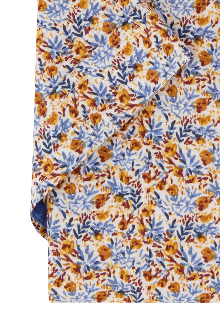 Casual Giordano overhemd korte mouw multicolor geprint katoen
